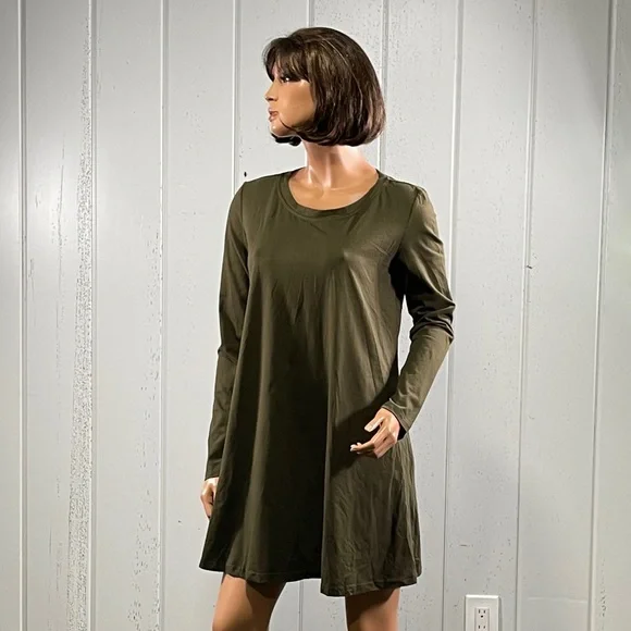 Shein Dresses | * Shein Women's Long Sleeve Round Neck T-Shirt Dress Sz L | Color: Green | Size: L | _Naomiboutique's Closet Shein Dresses | * Shein Women's Long Sleeve Round Neck T-Shirt Dress Sz L | Color: Green | Size: L | _Naomiboutique's Closet